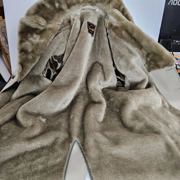 Vintage Botany 500 Wool Coat with Faux Fur Collar – Old Money, Quiet Luxury, Coq - Picture 2 of 7